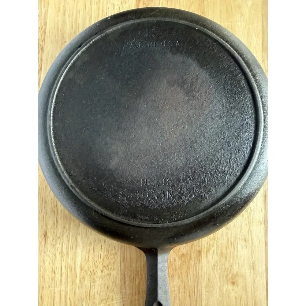 Vintage BSR No. 8 Cast Iron Skillet 10.5” Made in USA